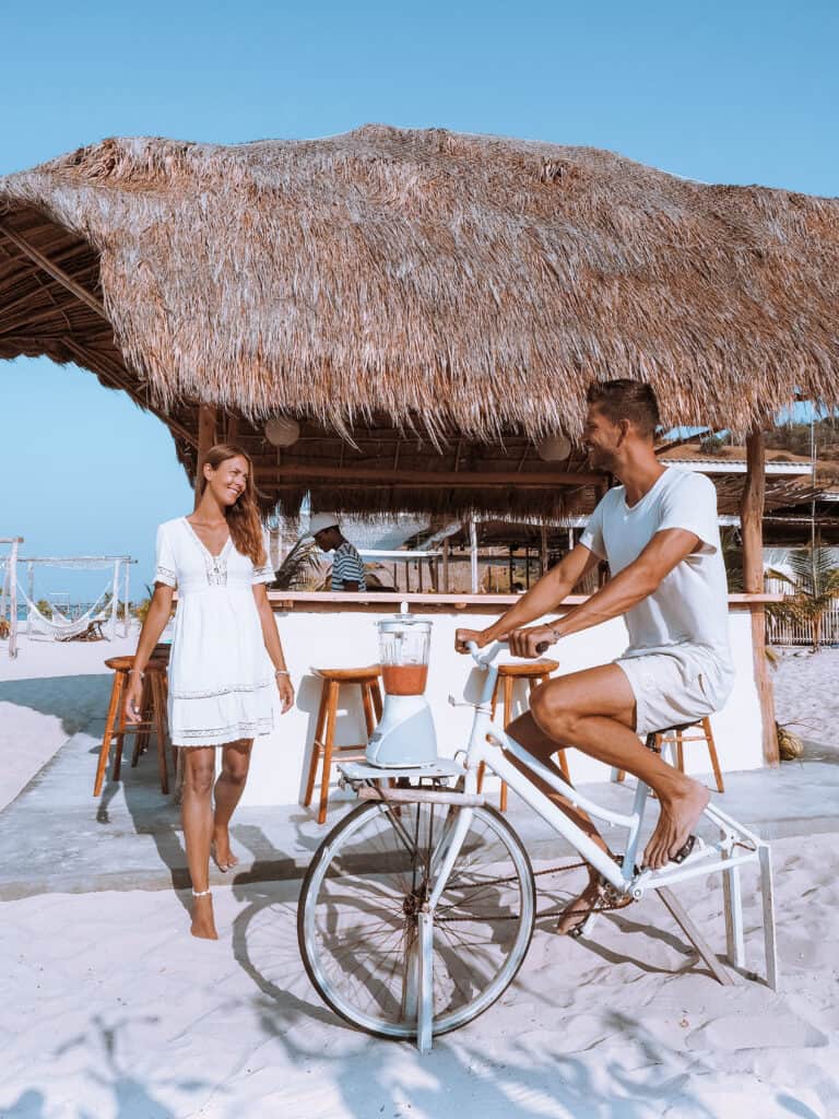 Komodo Le Pirate Island Beach Bar Couple Juice Bicycle