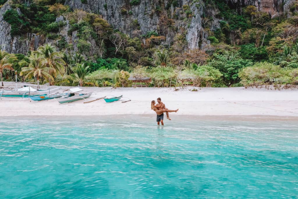 Coron Black Island Beach Couple