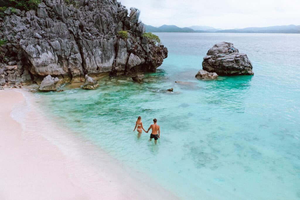 Coron Black Island Beach Couple