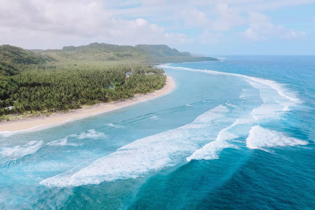 Siargao Pacifico Beach Drone View