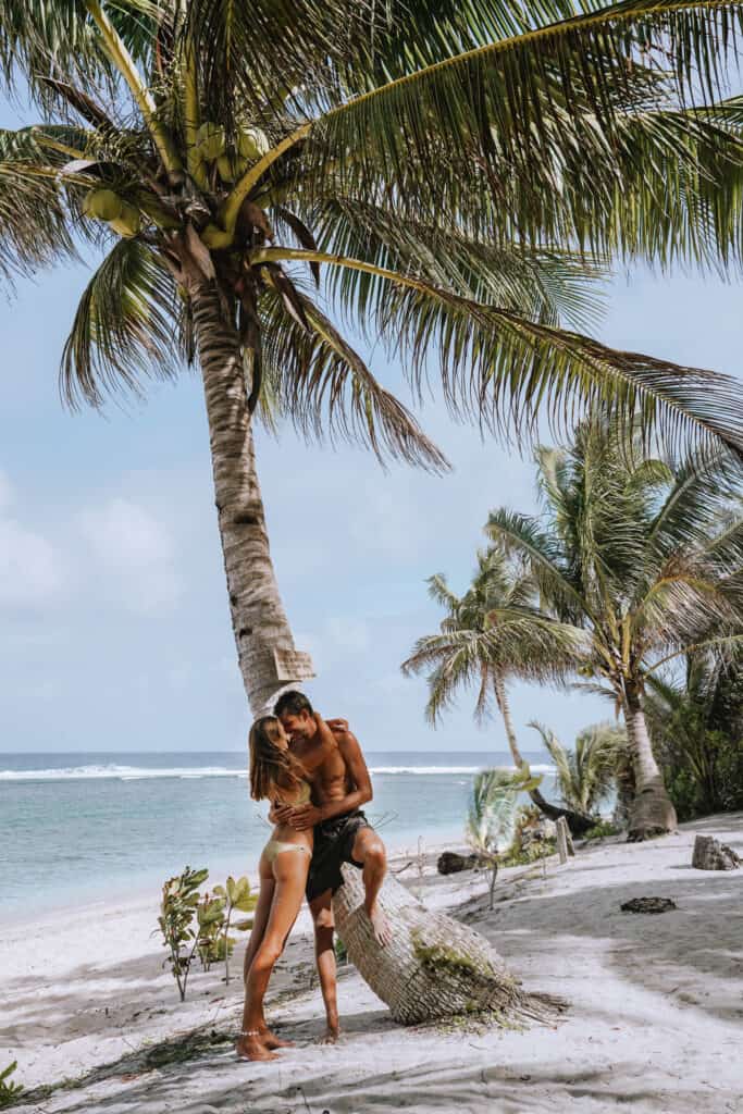 Siargao Pacifico Beach Palm Tree Couple