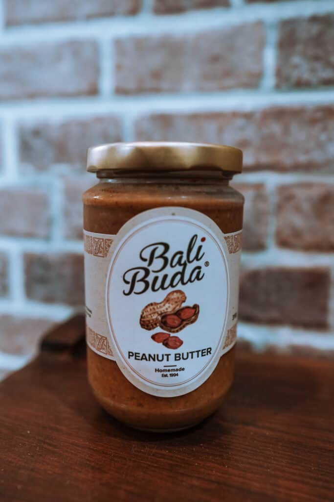 jar of peanut butter at bali buda canggu