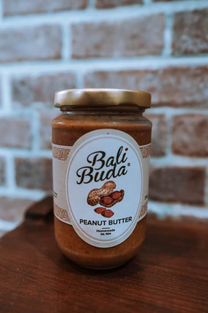jar of peanut butter at bali buda canggu