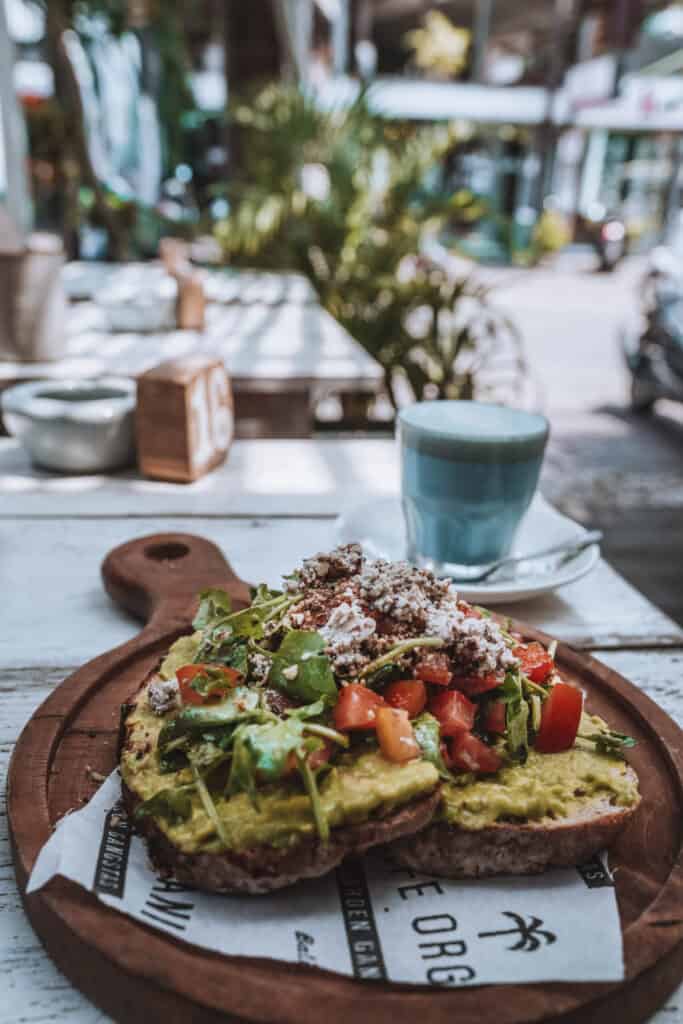 Avocado Toast at Cafe Organic Canggu Bali