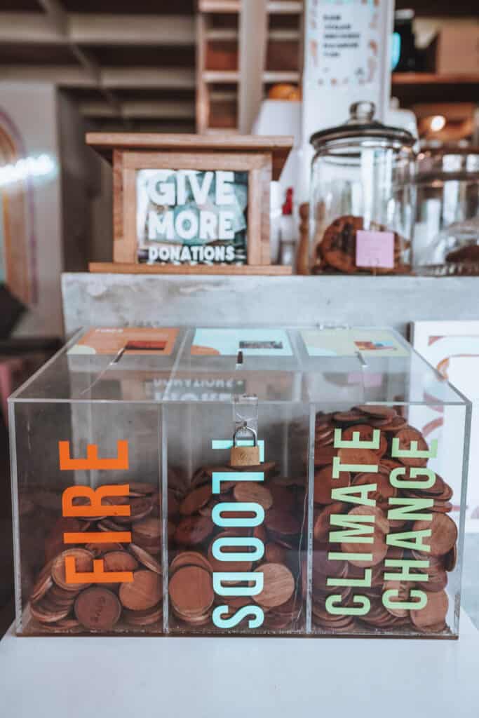 Donate Box at Give Cafe Canggu Bali