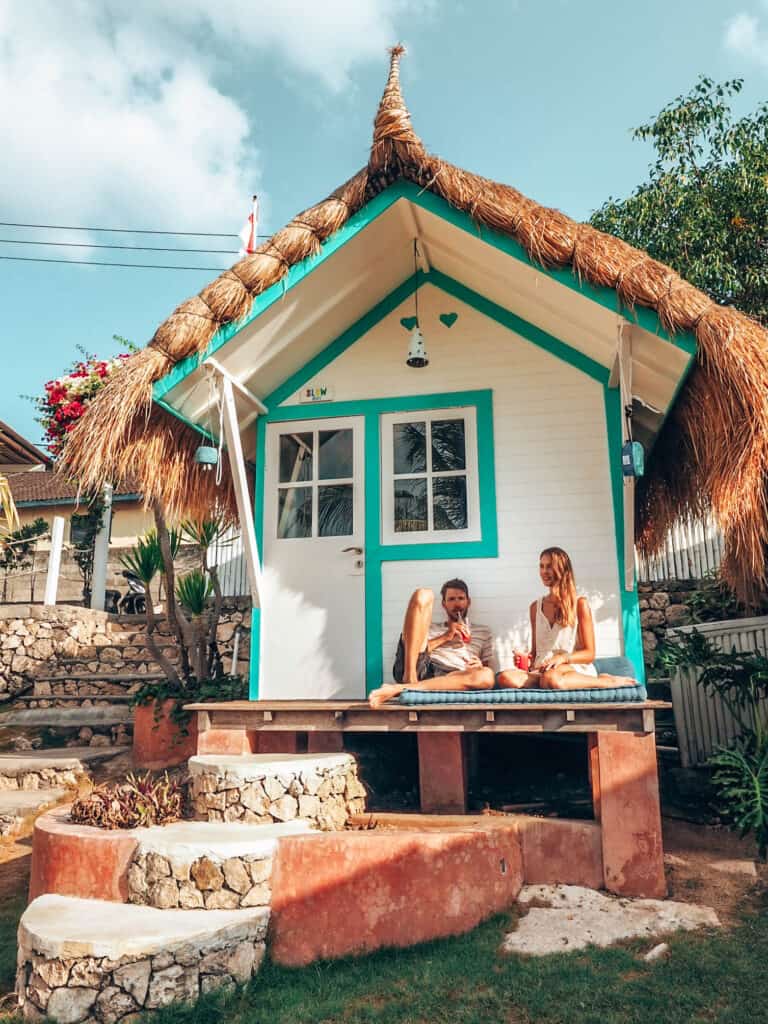 Beach hut at Le Pirate on Nusa Ceningan