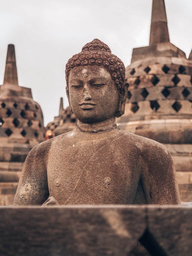 Budha Statue Borobudur Temple Yogyakarta