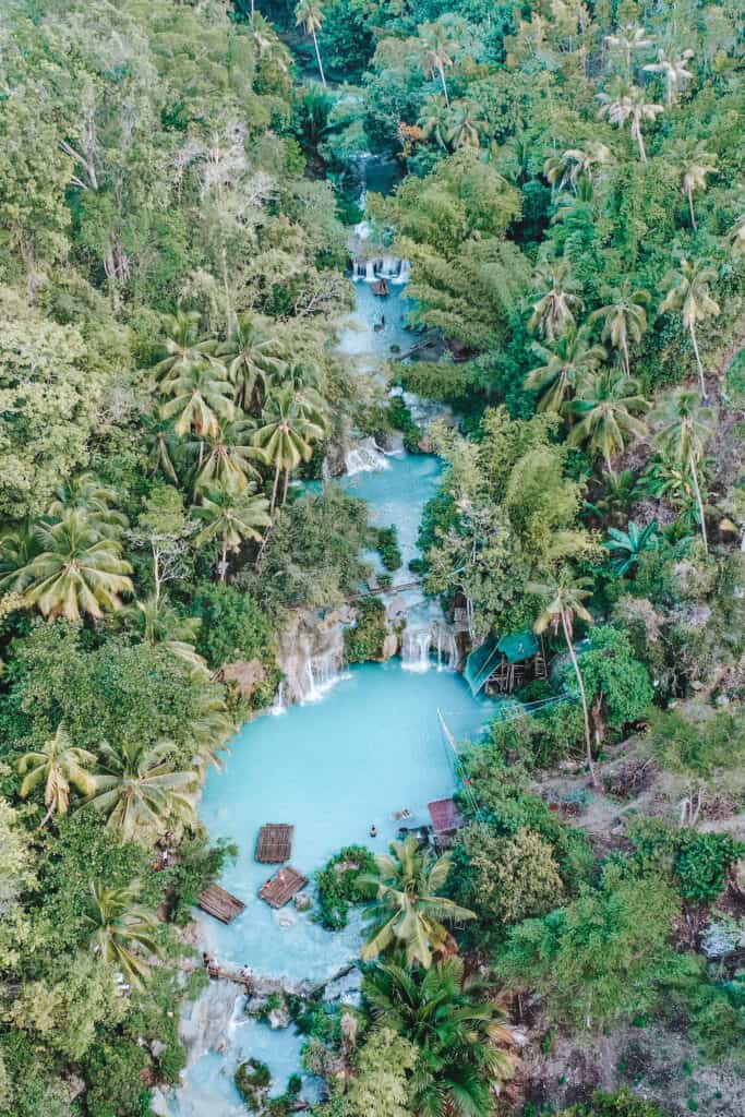 Cambugahay Falls Siquijor Drone View