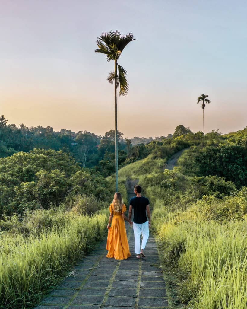 Couple walking on the Campuhan Ridge Walk Ubud