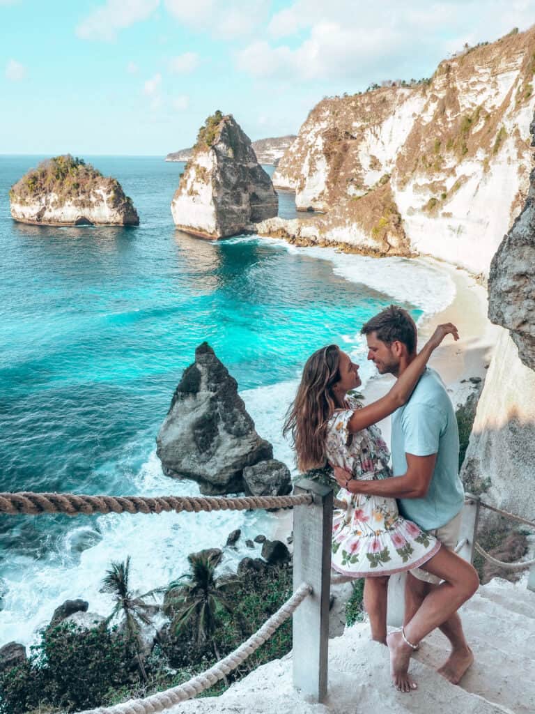 Couple at Diamond Beach Nusa Penida