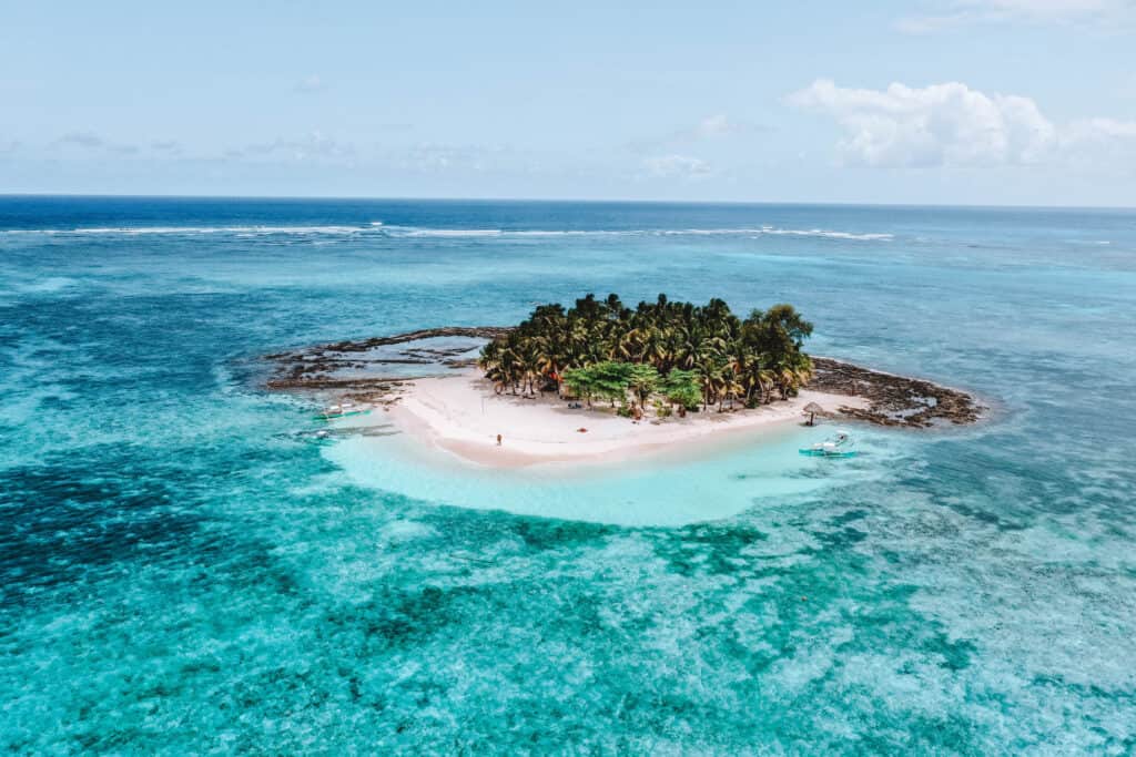 Drone view of Guyam Island Siargao