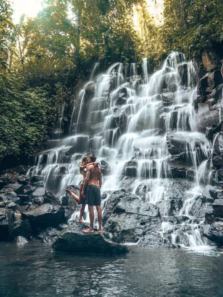 Couple at Kanto Lampo Waterfall