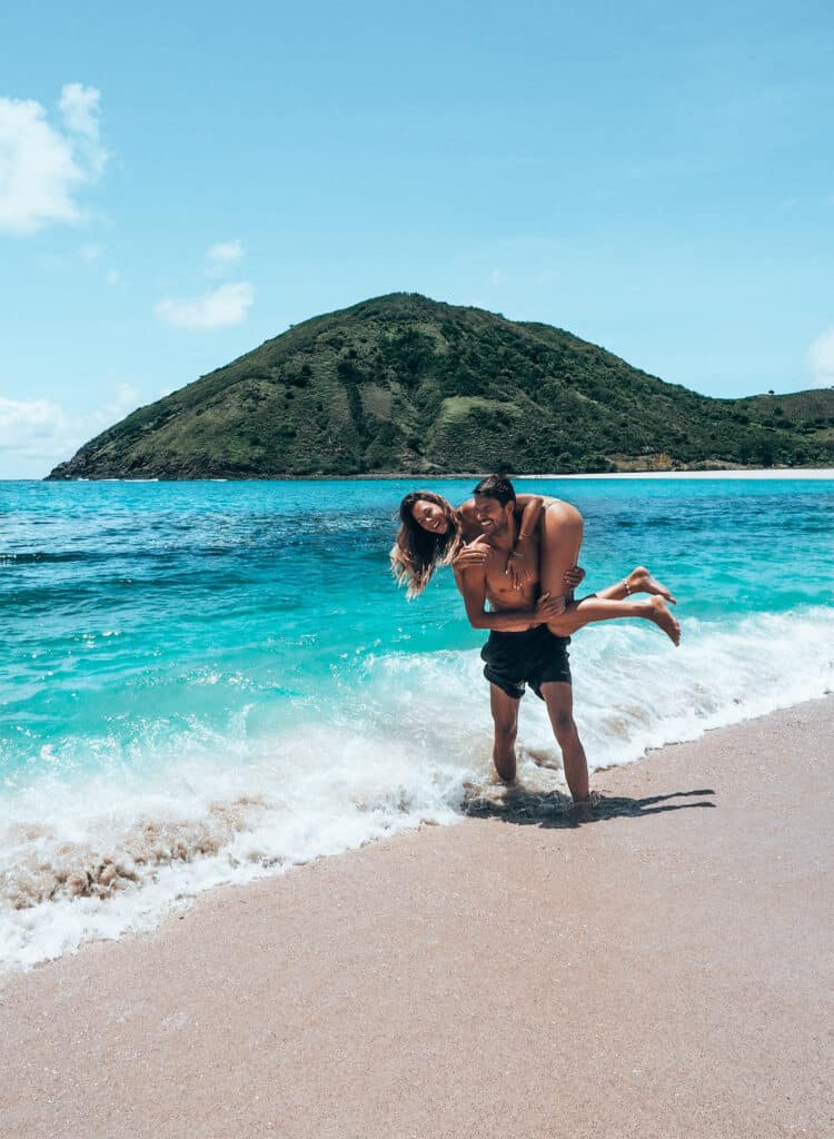 Couple on Mawun Beach Lombok