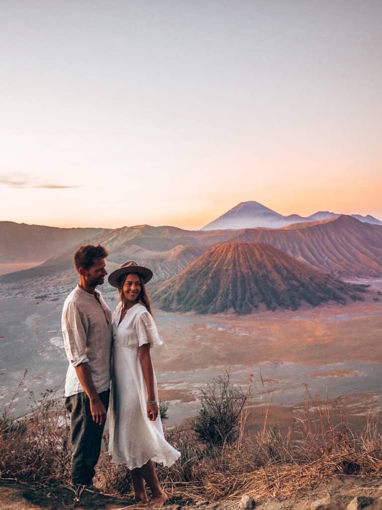 Couple Sunrise Mount Bromo Java