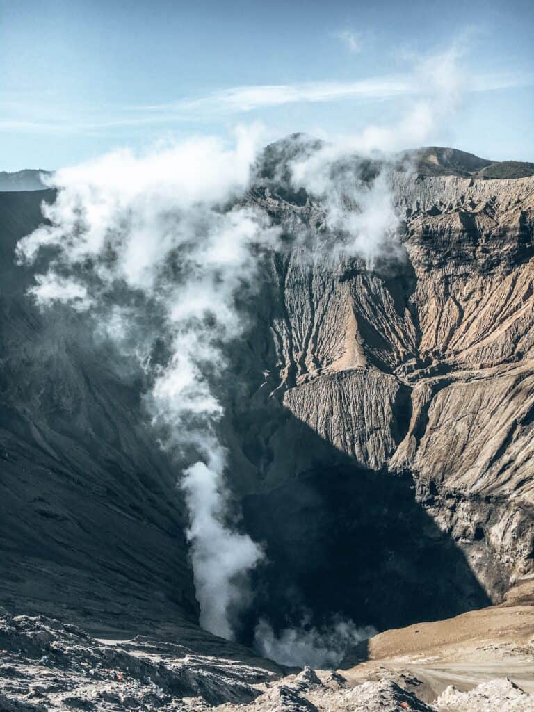 Crater of Mount Bromo Java