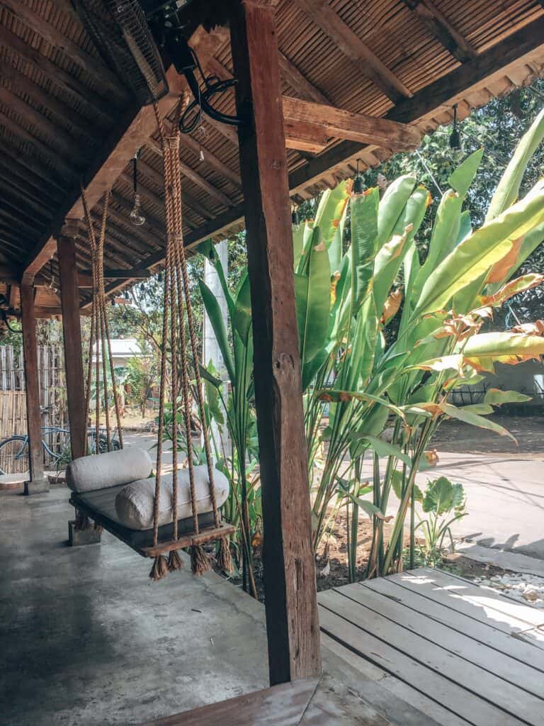 Seating area at Musa Cookery on Gili Air