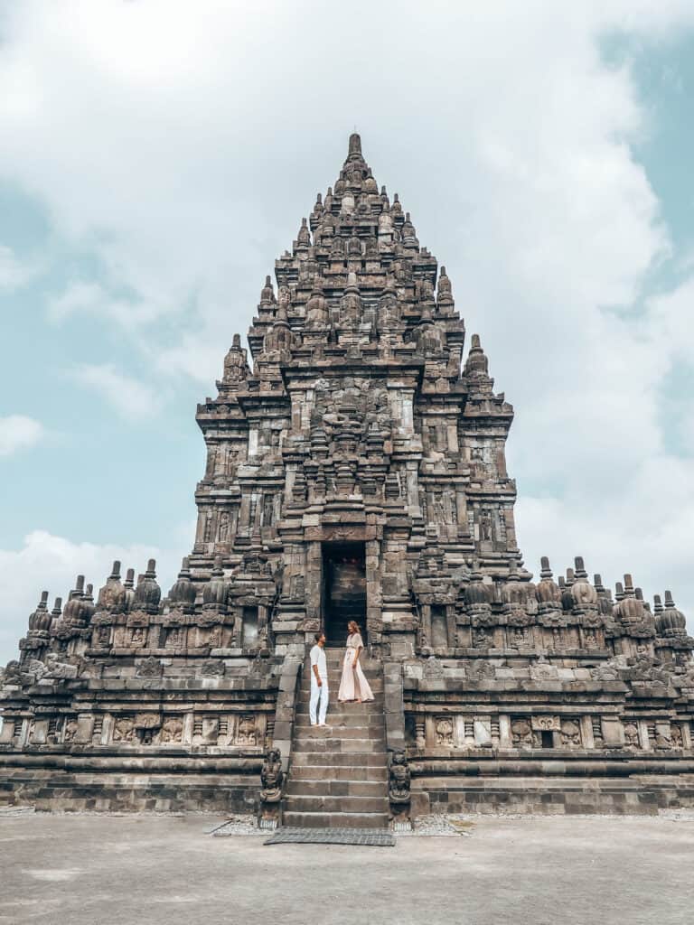 Couple at Prambanan Temple Yogyakarta