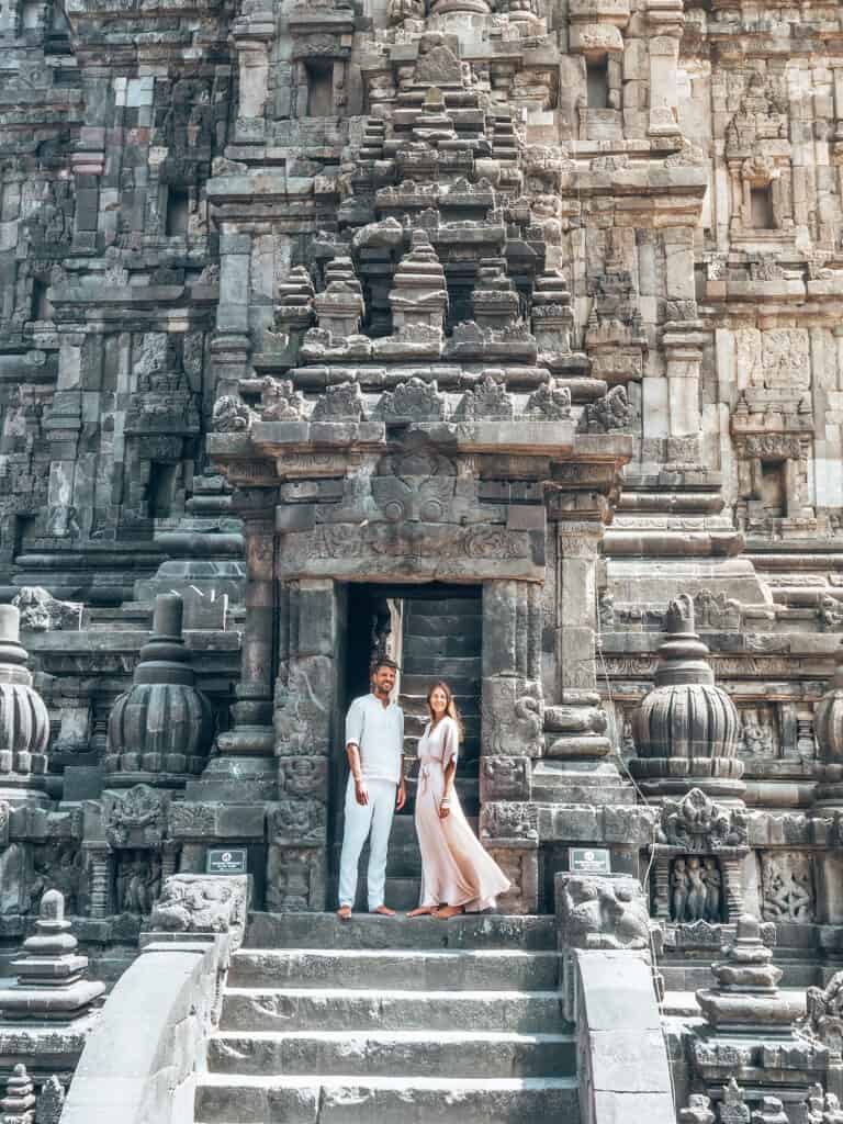 Couple at Prambanan Temple Yogyakarta