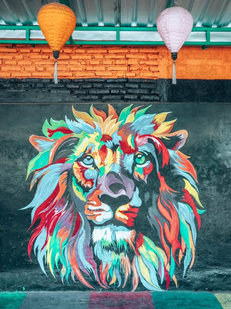 Street art at Rainbow Village Malang