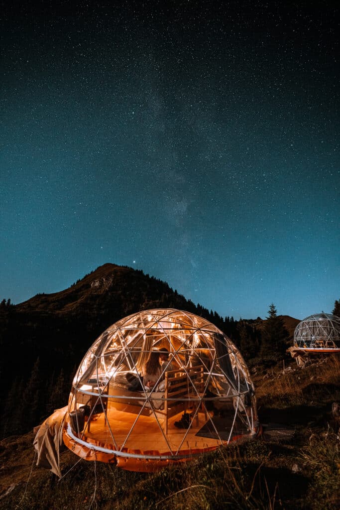 Switzerland Oberstockenalp Bubble Milkyway