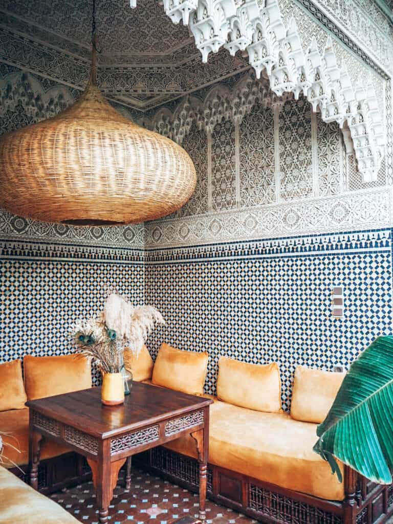 Marrakesh Riad BE Seating Area