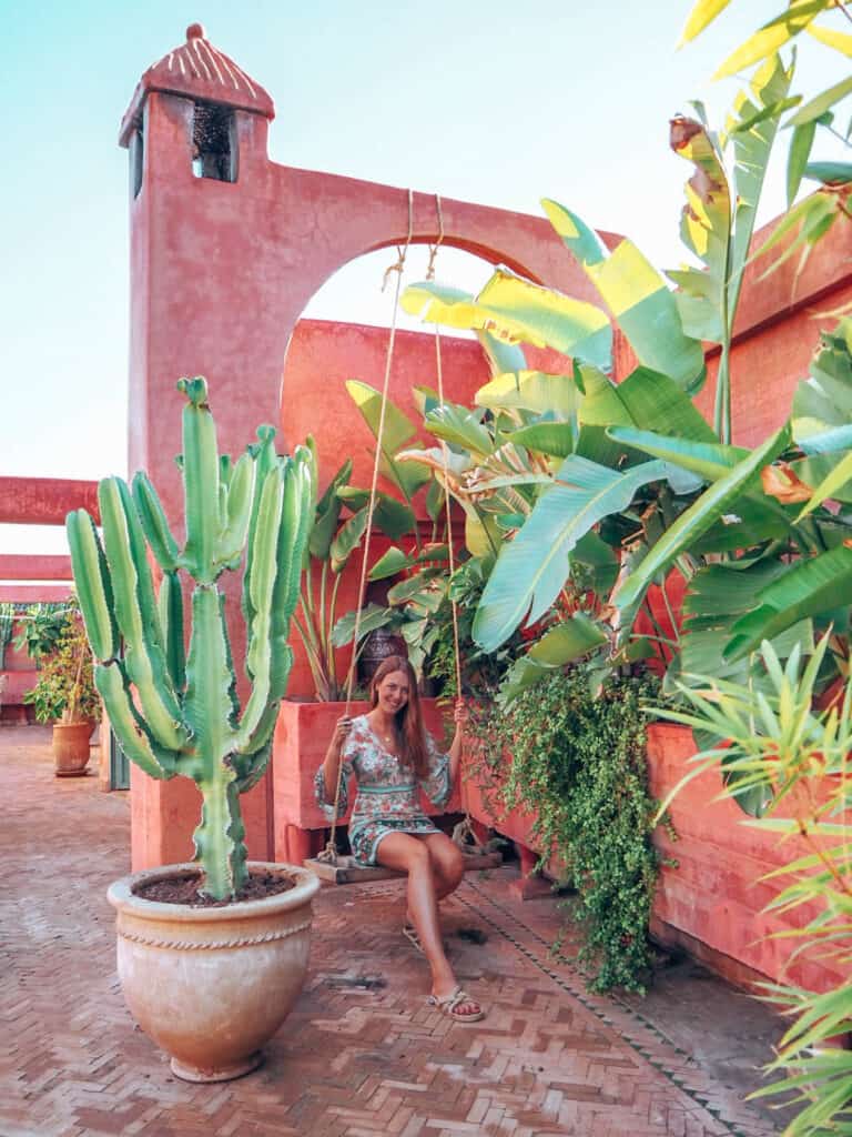 Marrakesh Riad Jardin Secret Swing Woman