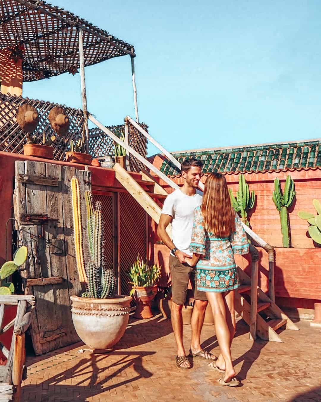 Marrakesh Riad Jardin Secret Rooftop Couple