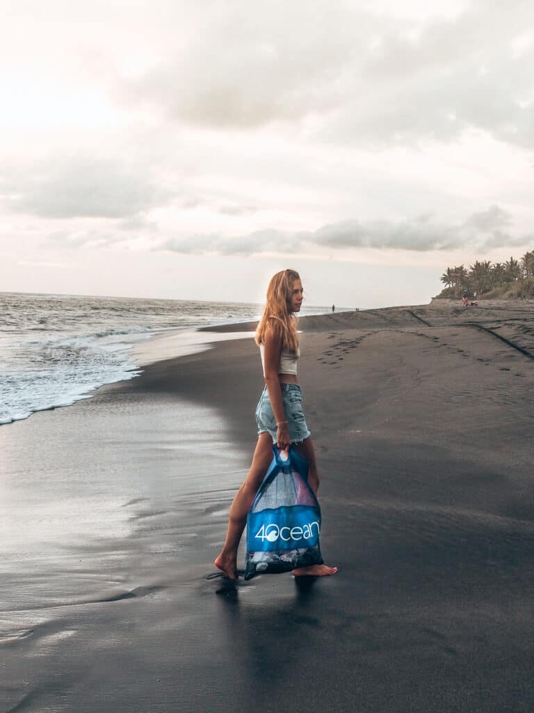 Bali Woman Beach Cleanup 4Ocean