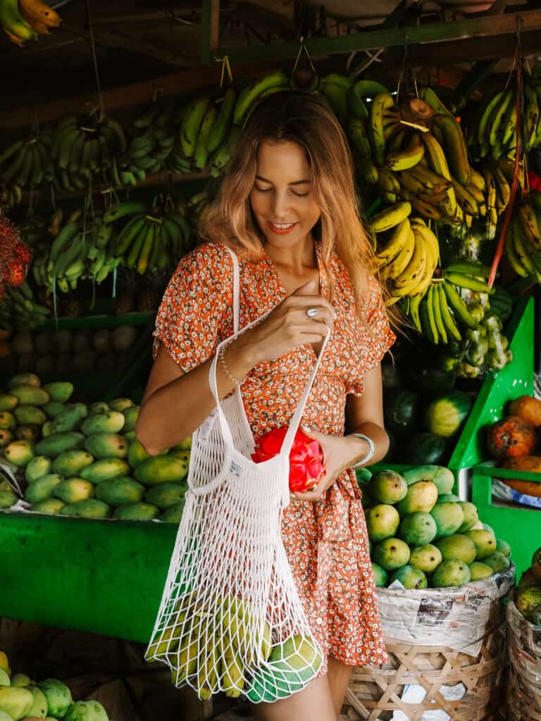 Bali Fruit Stall Woman Shopping