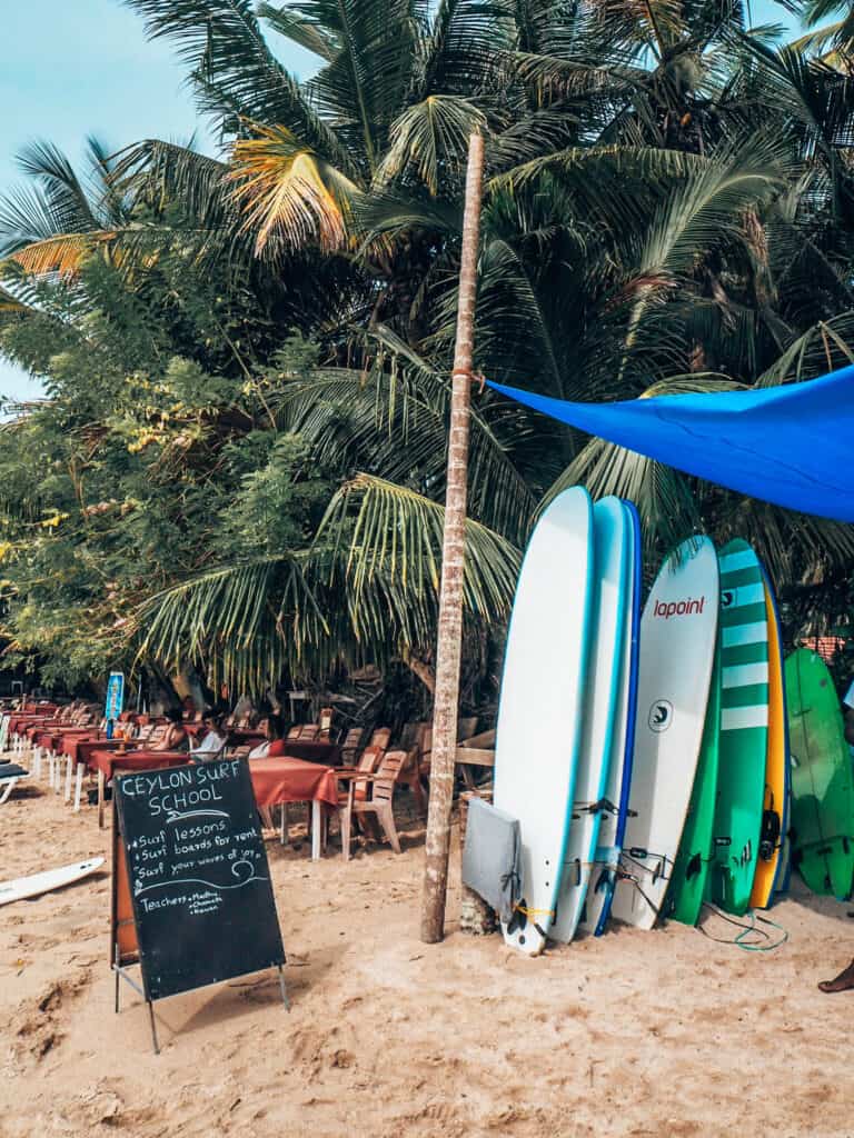 Hiriketiya Beach Ceylon Surf School Surfboards