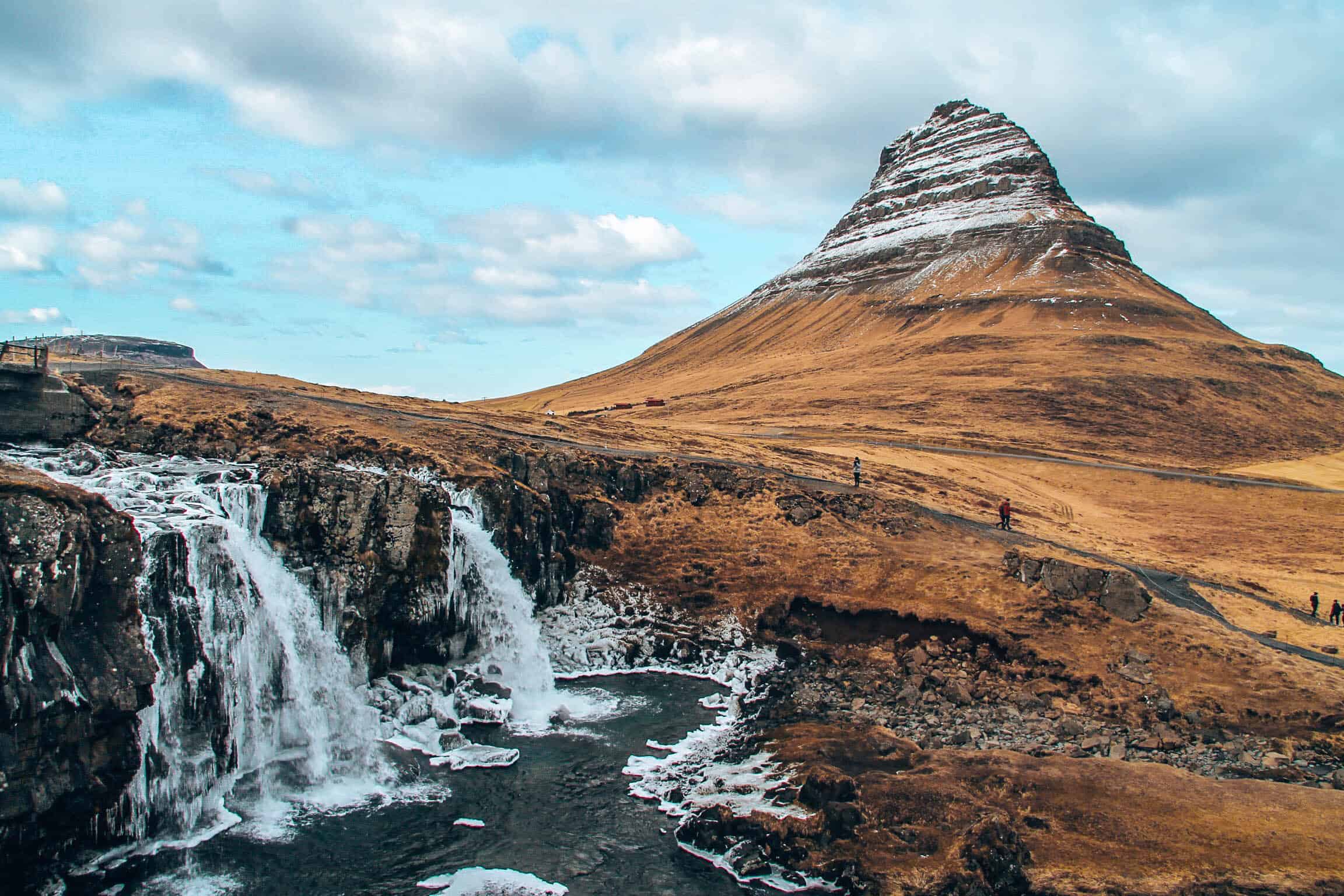 Kirkjufellsfoss Mountain Waterfall Iceland