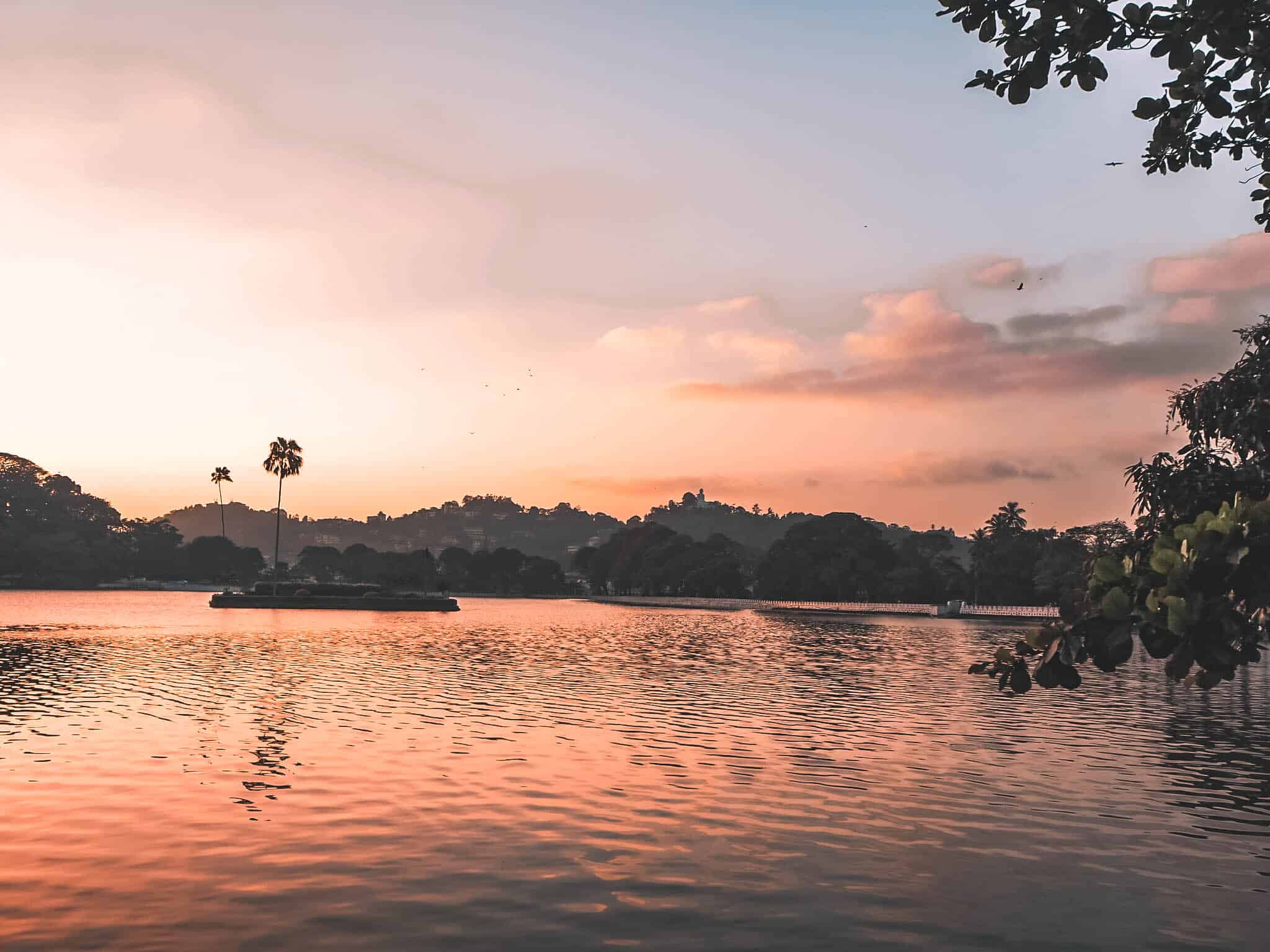 Kandy Lake Sri Lanka Sunset