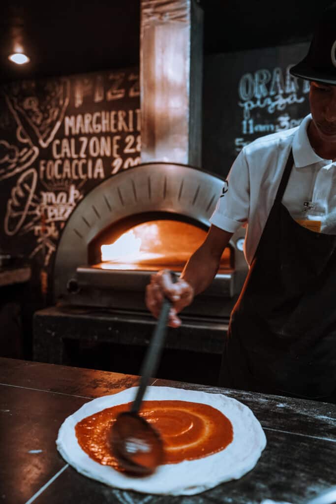 Making of Pizza at Kermit Restaurant Siargao