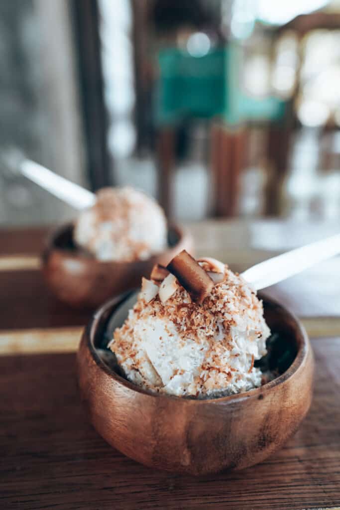 Coconut ice cream at Lokal Siargao Philippines