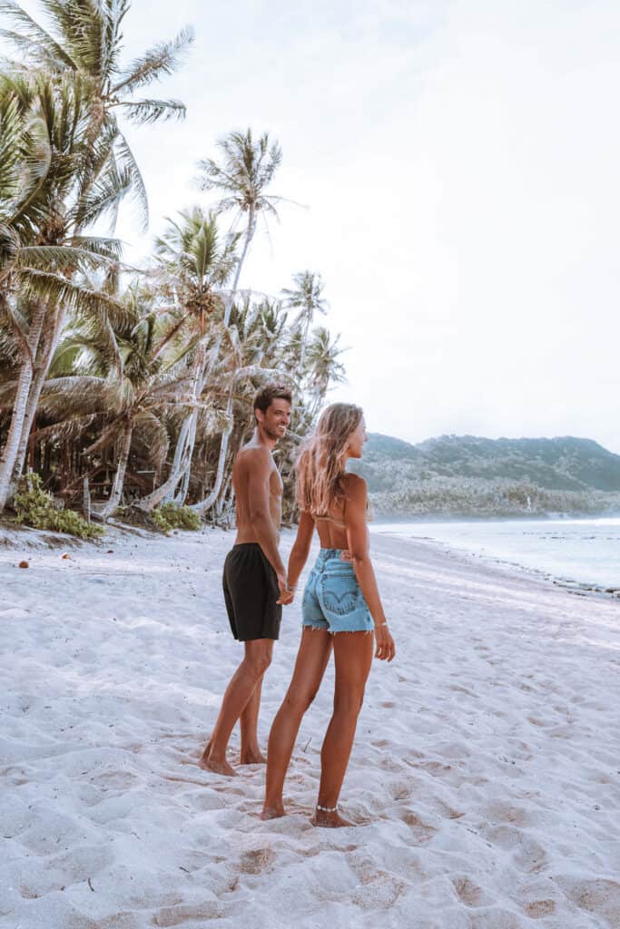 Couple at Pacifico Beach Siargao