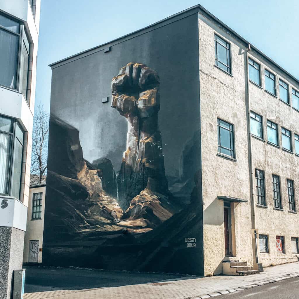 Reykjavik Street Art fist