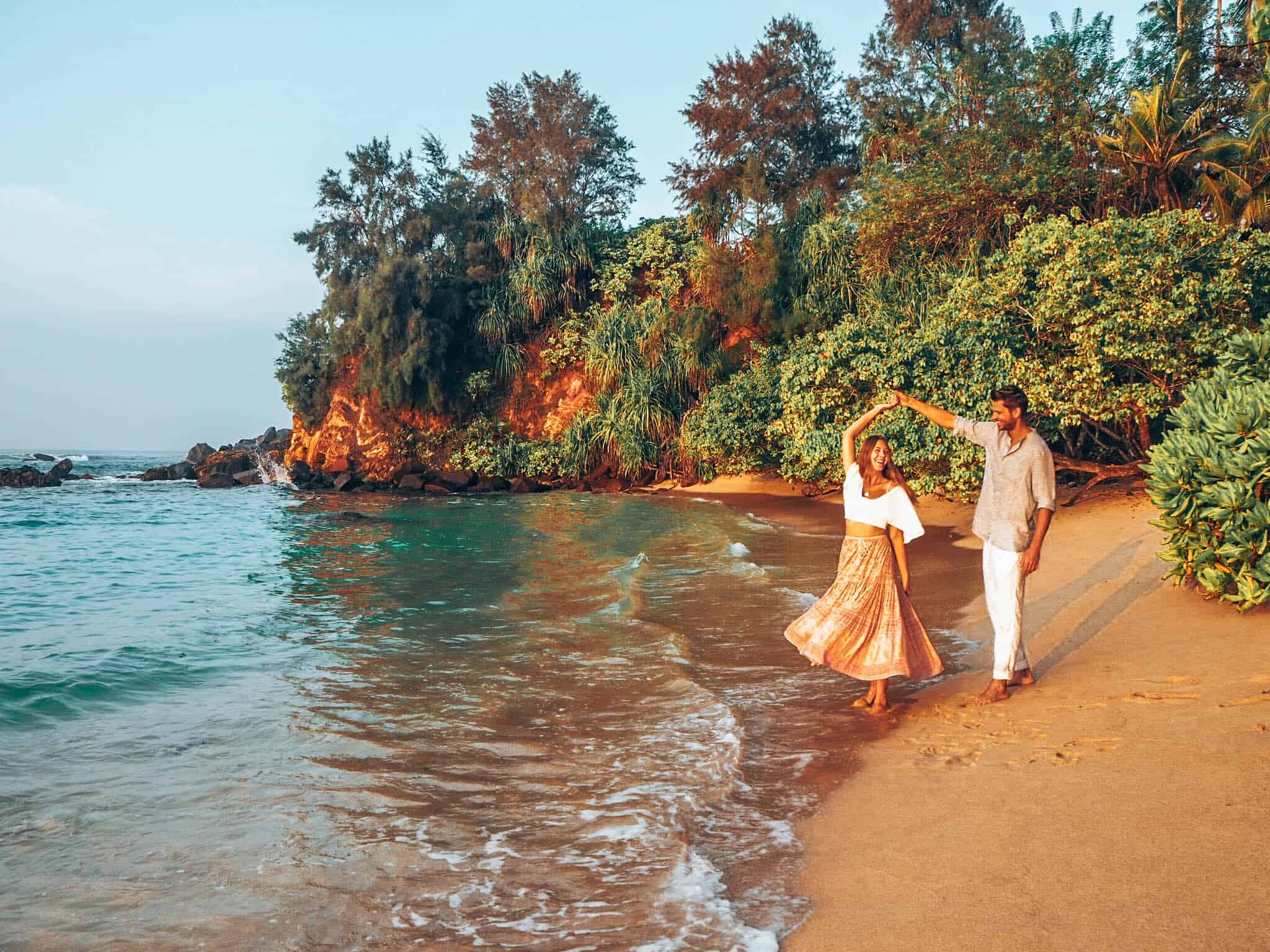 Sampath Beach Ahangama Couple Dancing Sunrise