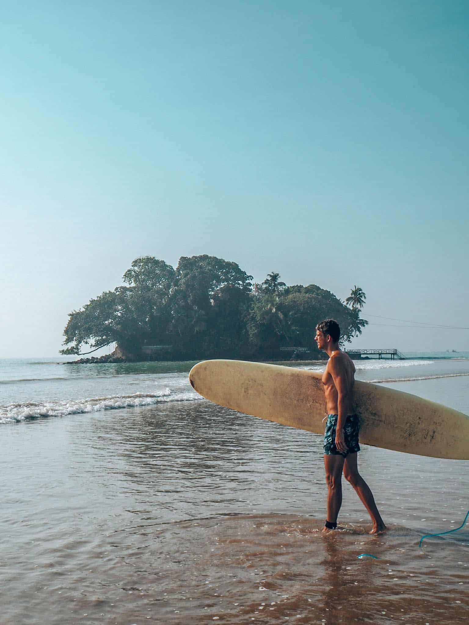 Weligama Beach Man Surfboard