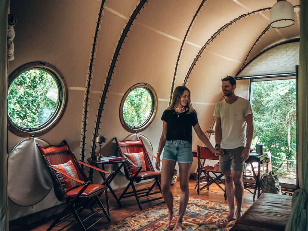 Wildcoast Tented Lodge couple in room