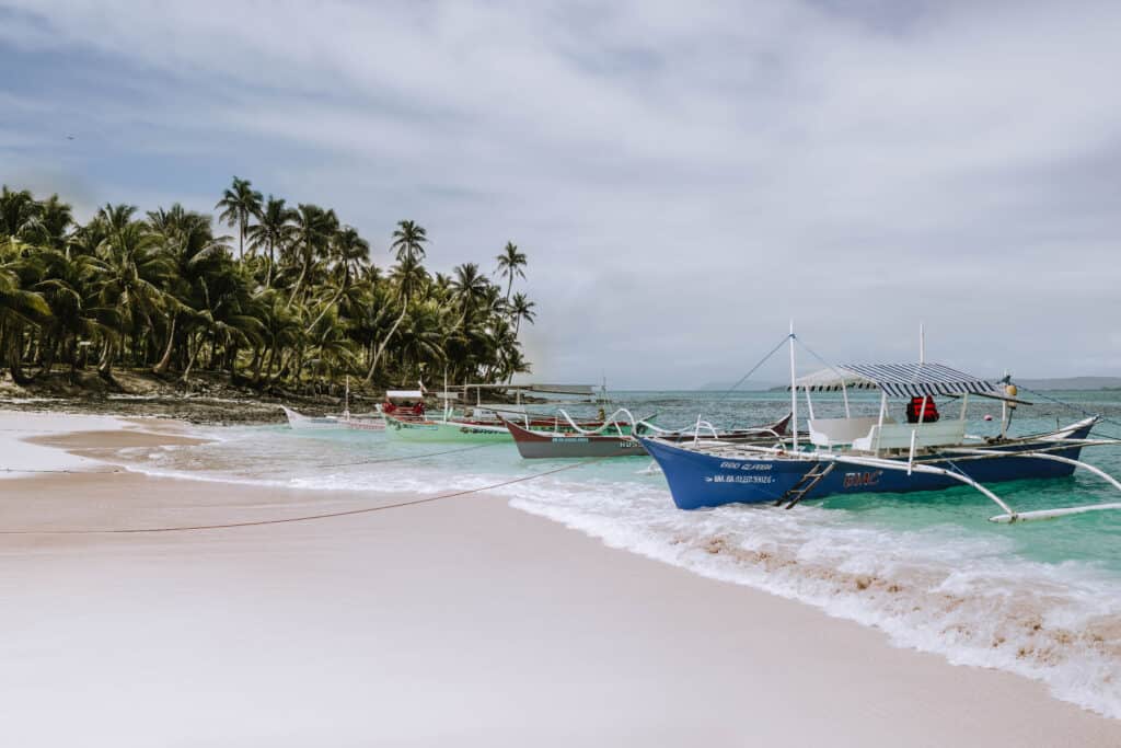 Siargao Daku Island Beach Boats