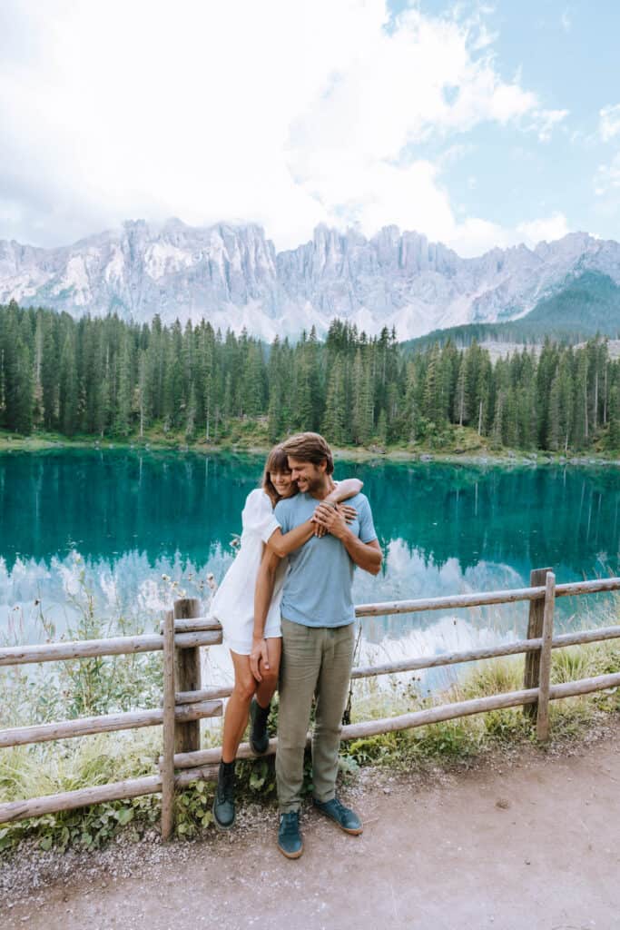 Dolomites Lago di Carezza Couple
