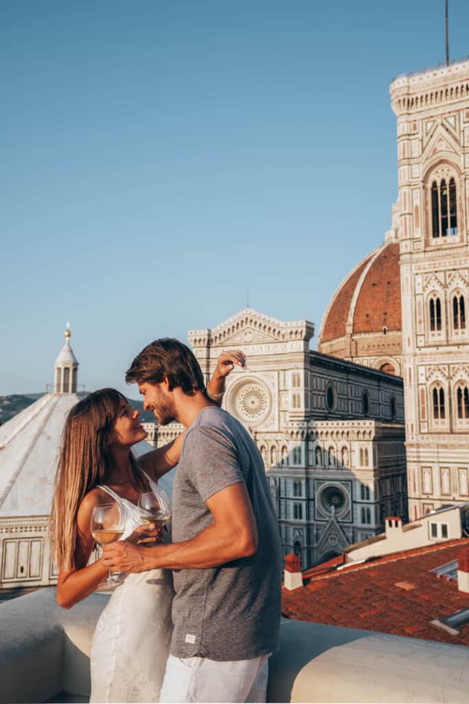 Italy Florence Cathedral Rooftop Couple