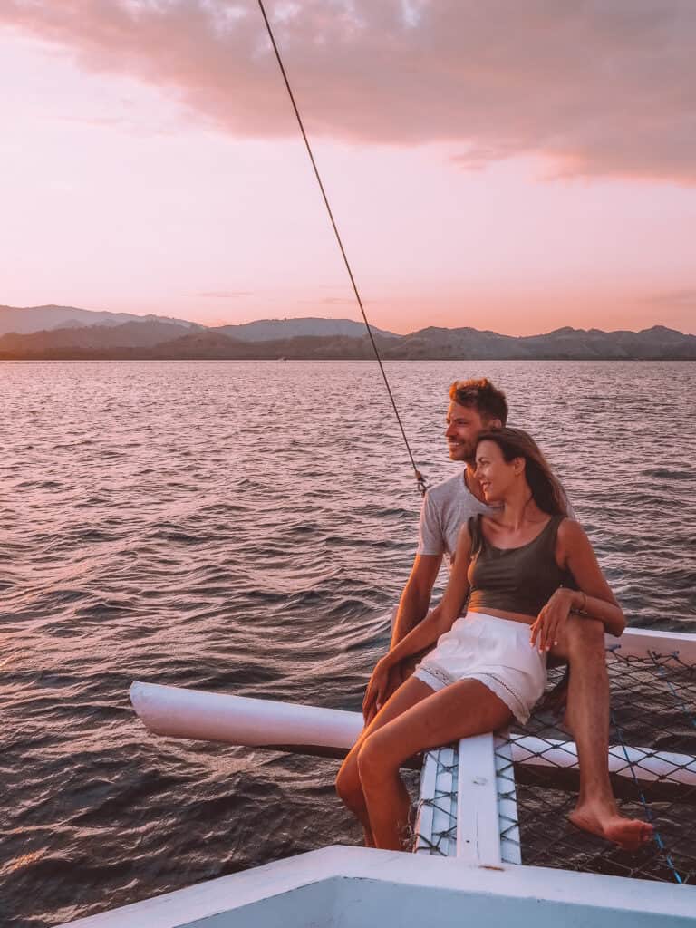 Komodo Sunset Le Pirate Boat Couple