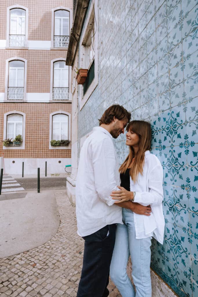 Lisbon House Blue Tiles Couple