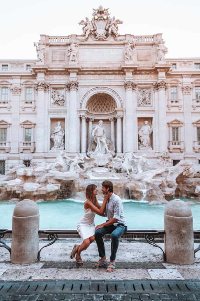 Italy Rome Trevi Fountain Couple