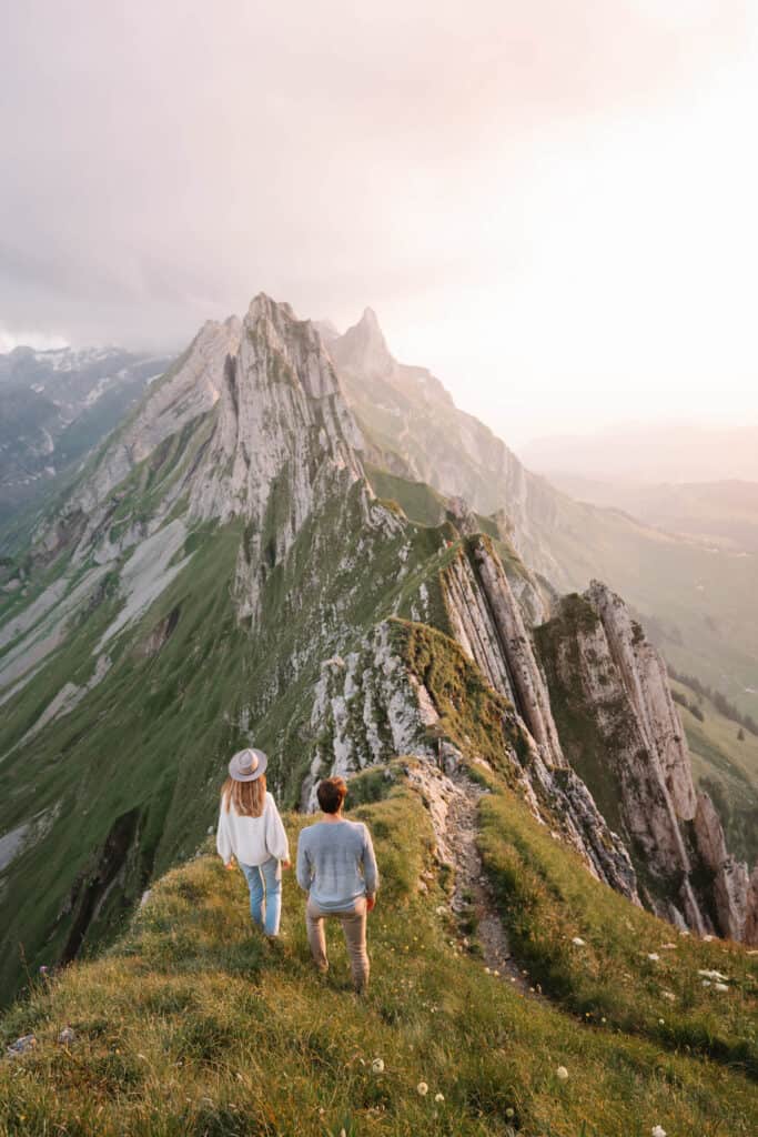 Switzerland Appenzell Schaefler Couple Sunset