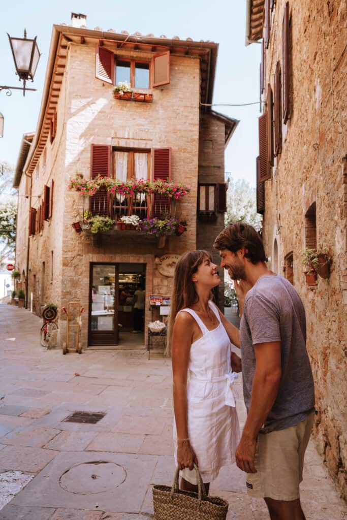 Tuscany Pienza Street Couple