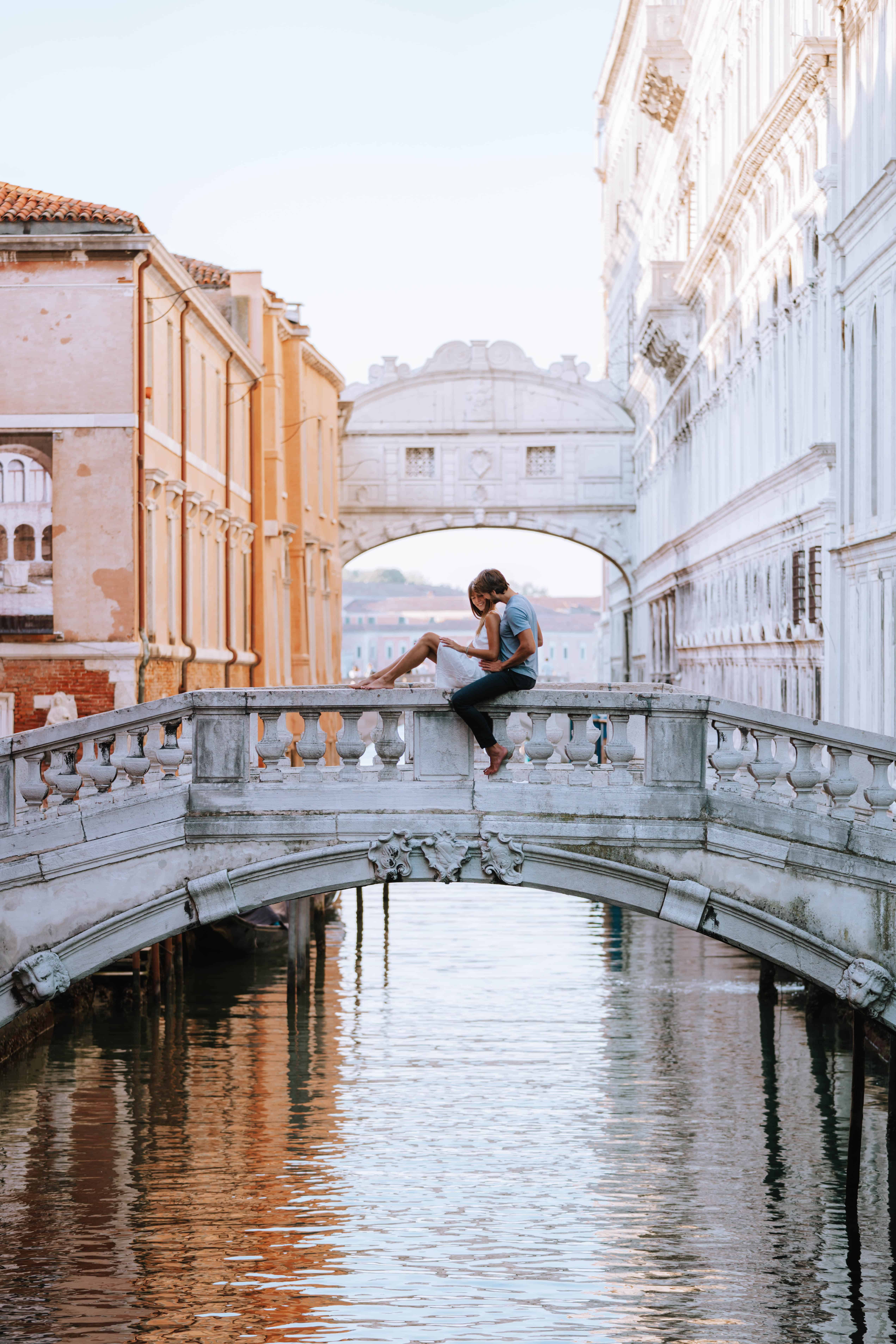 Italy Venice Bridge of Sighs Couple