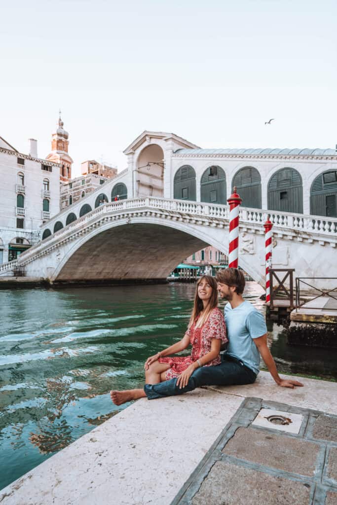 Italy Venice Rialto Bridge Couple