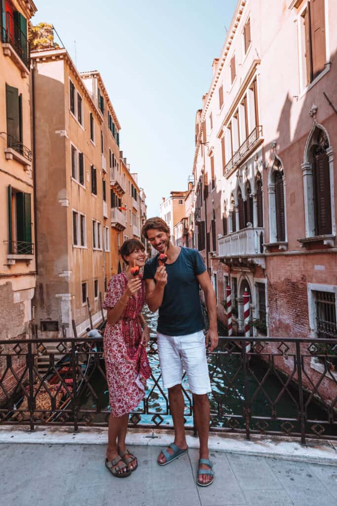 Italy Venice Couple Ice Cream